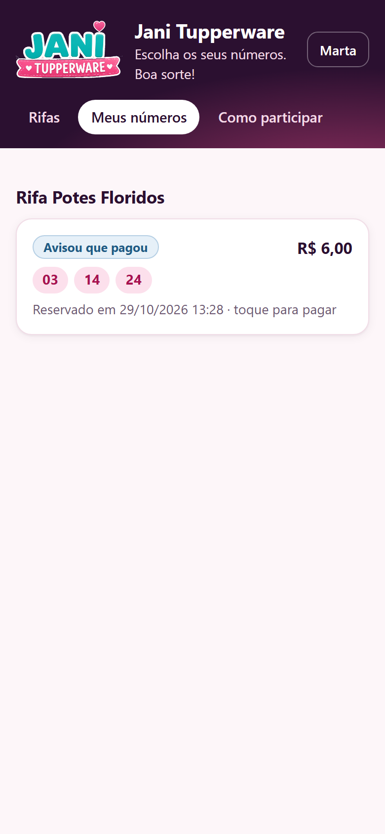 Meus números