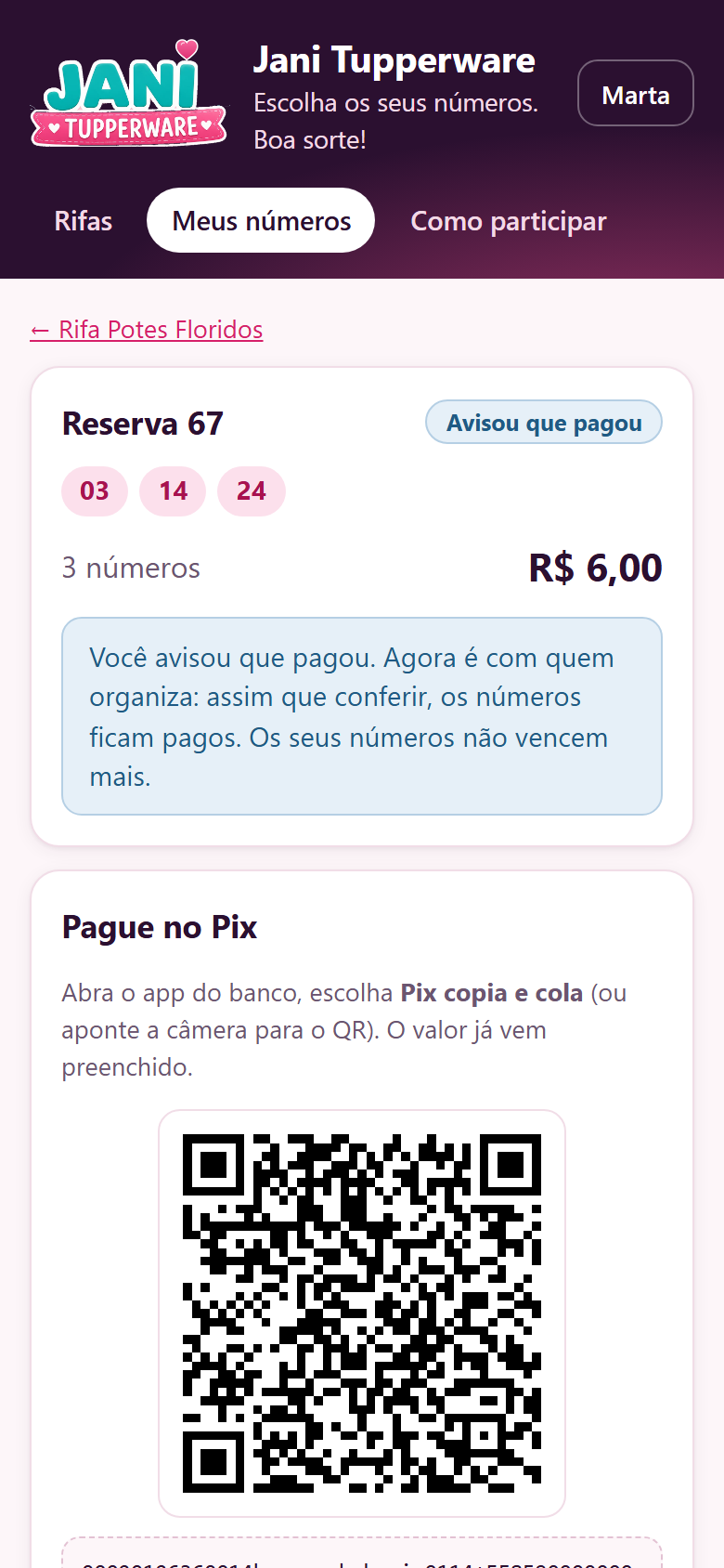Avisou que pagou